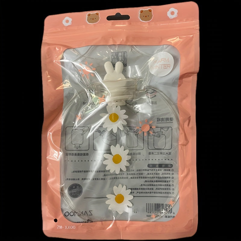 Cartoon Transparent Hot Water Bag Girly Portable Water-filled Hot Water Bottle