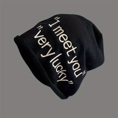Fashionable Ear Protection Sport Beanie Hat with Embroidery