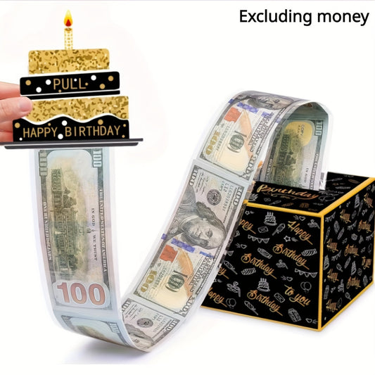 Pull-Out Birthday Money Box - Fun Way to Gift Cash