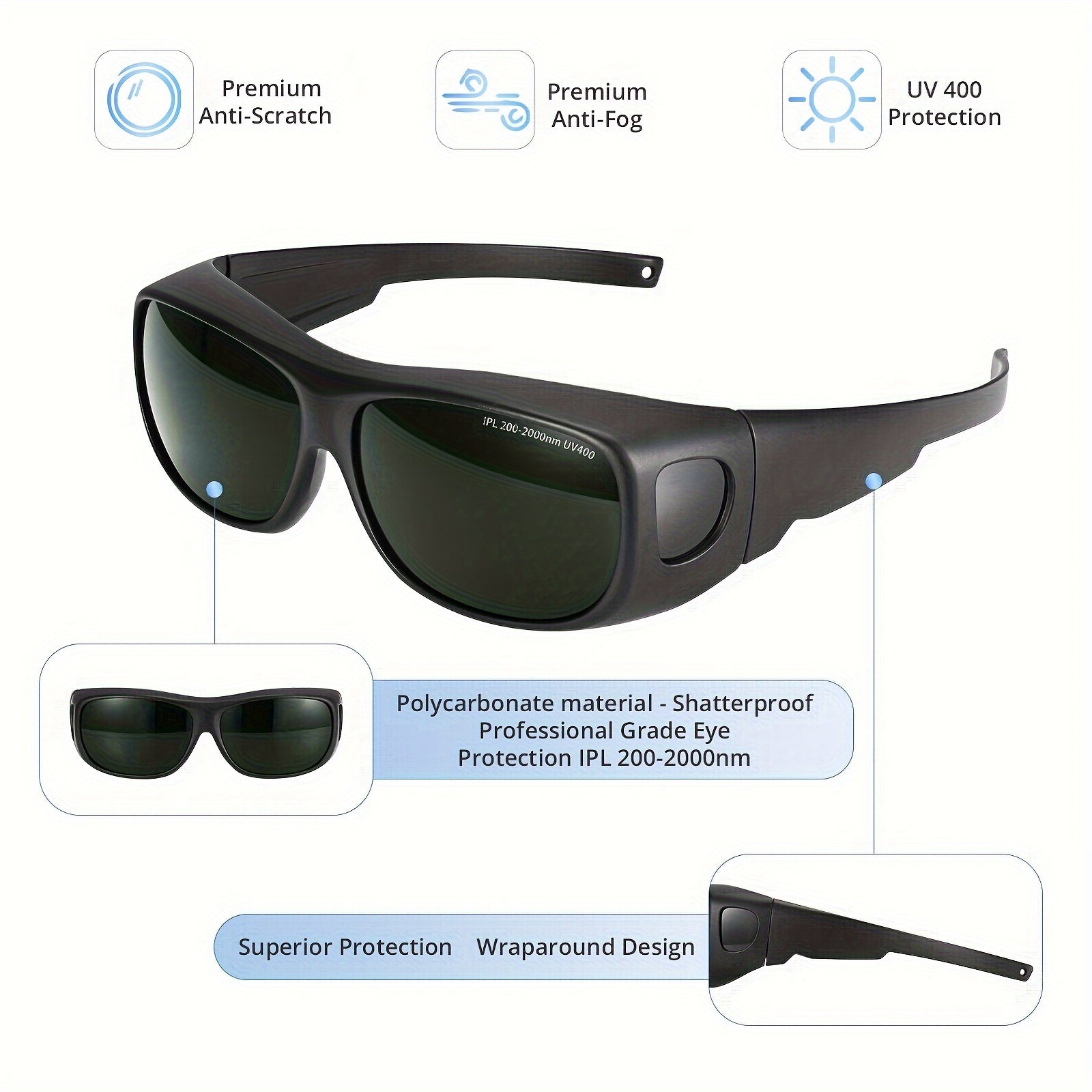 IPL Laser Safety Glasses 200-2000nm Protective Goggles