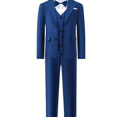Boys Gentleman Outfits Long Sleeve Shirt&Pants&Vest&Suit Set