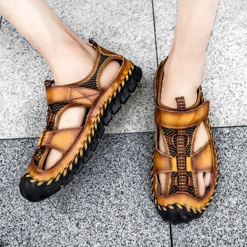 Men's Casual Hollow Out Slip On Sandals Anti-skid Walking Shoes