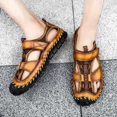 Men's Casual Hollow Out Slip On Sandals Anti-skid Walking Shoes
