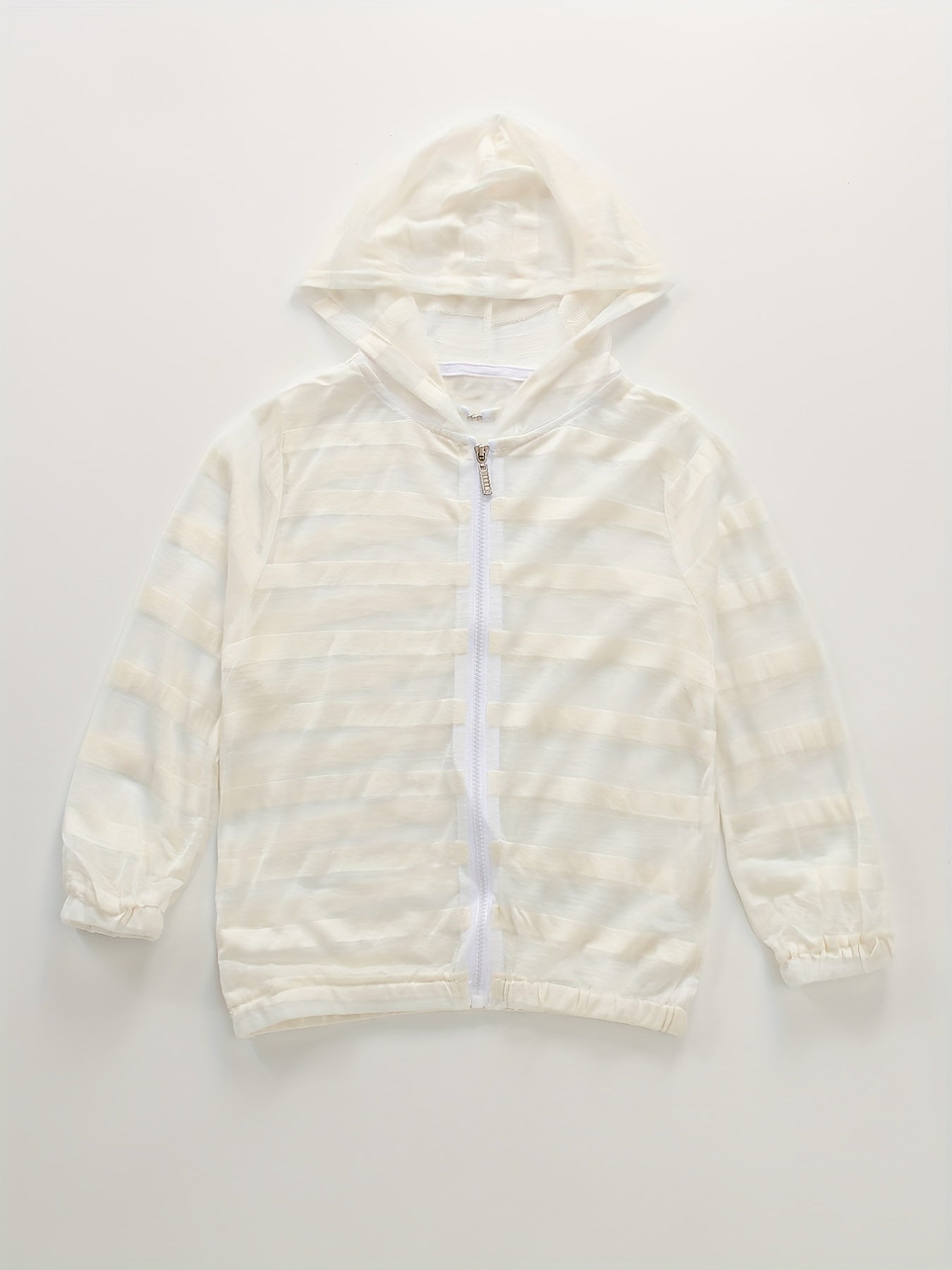 Summer Children's Striped Round Tie Hooded Sunscreen Cardigan