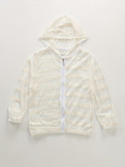 Summer Children's Striped Round Tie Hooded Sunscreen Cardigan