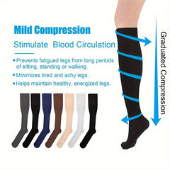 Compression Socks for Leg Shaping, Solid Stretch Tights, Unisex