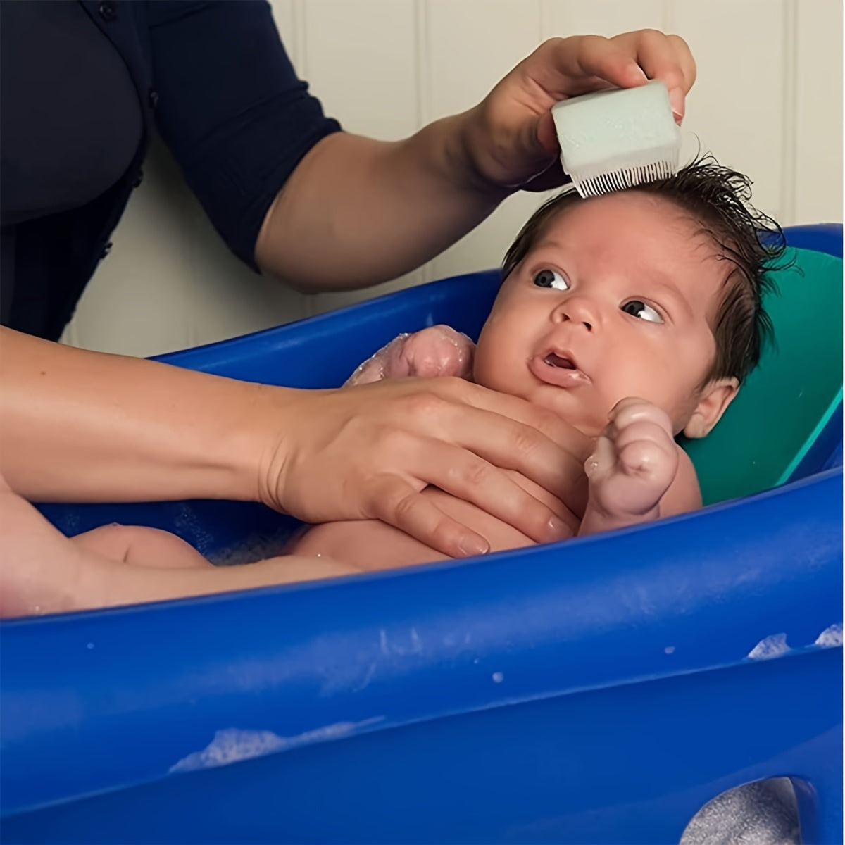 Infant Massage Brush Tactile Set Bath Sponge & Scalp Scrub
