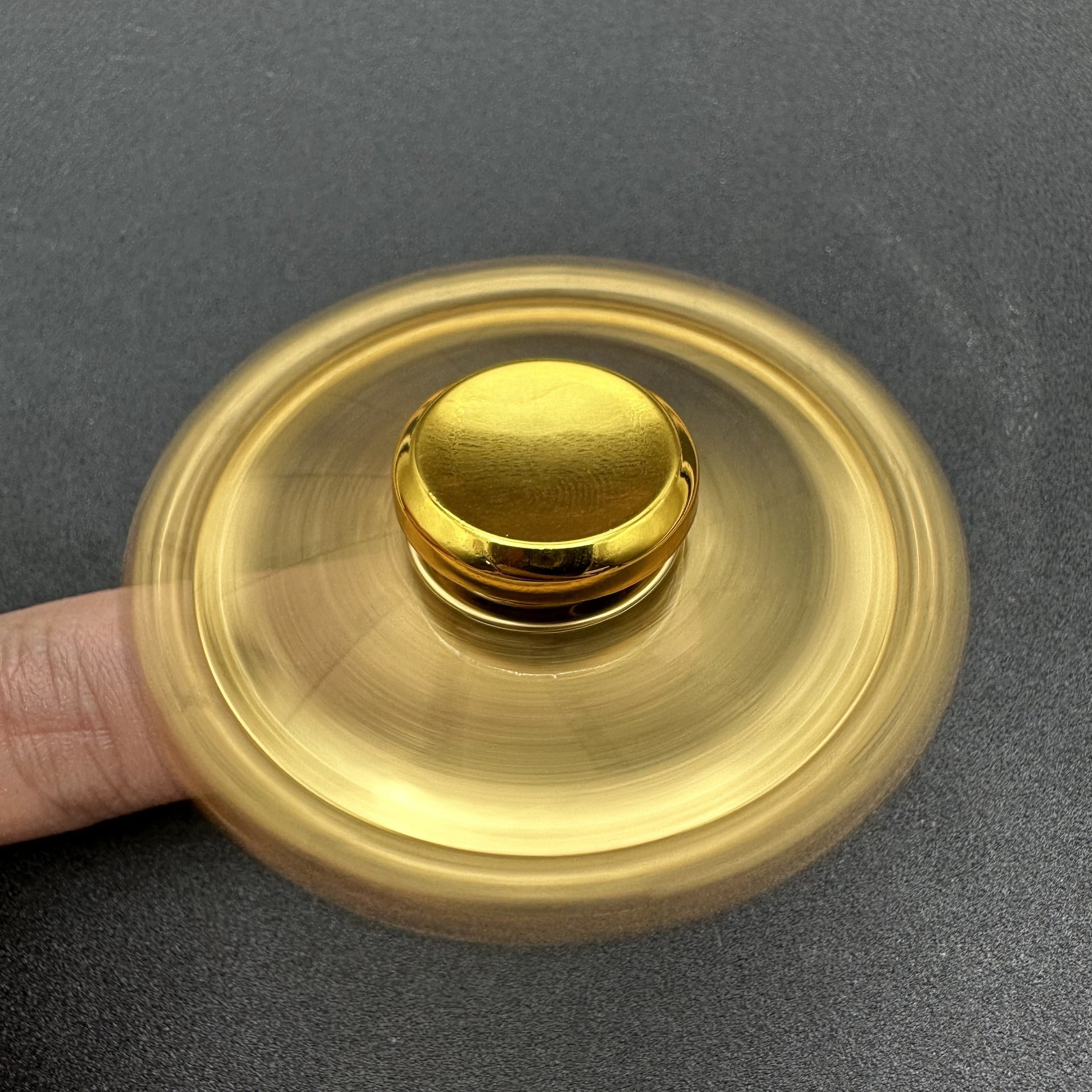Golden Zinc Alloy Fidget Spinner for Relaxation & Focus