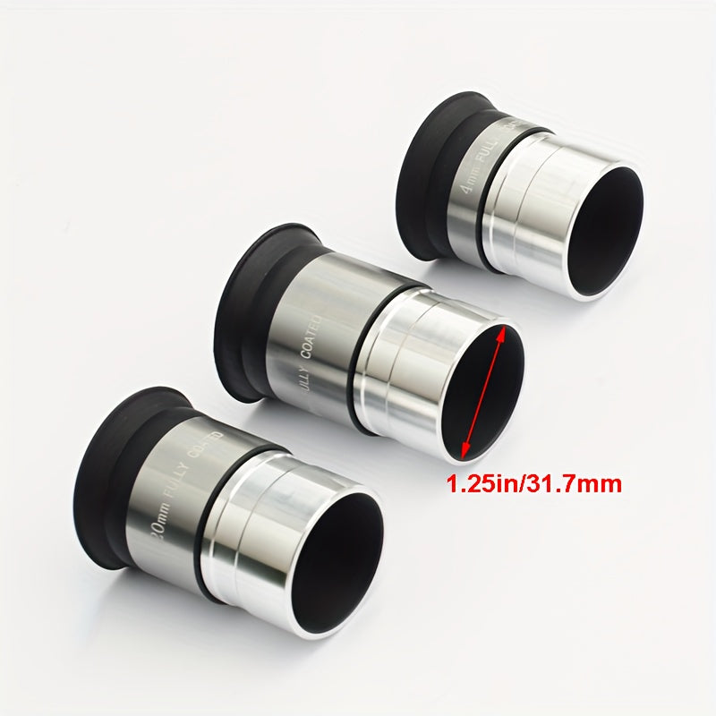 Astronomical Telescope 1.25 Inch Eyepiece 4 10 20mm Lens Multilayer Coating Gree