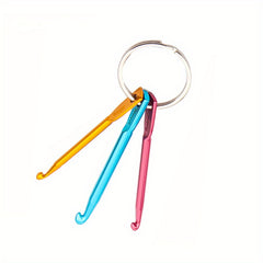 3pcs Crochet Single End Knitting Tools Key Ring Ergonomic Handle Hooks Needles