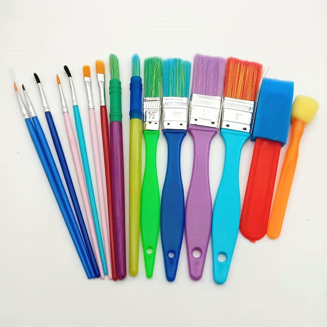 15pcs Painting Brush Sets for Kids DIY Painting Water Wash Graffiti Tool Set