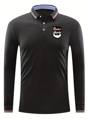 Santa's Nurse Men's Casual Long Sleeve Shirt