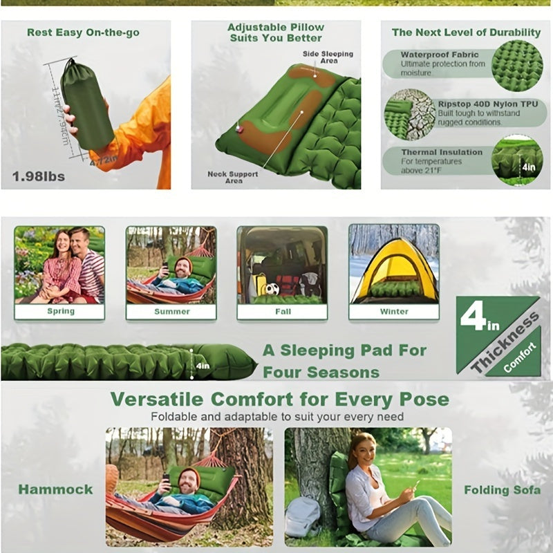 TPU Ultralight Inflatable Sleeping Mat - Outdoor Camping