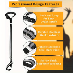 Reflective Deer Drag Rope Non-slip Rubber Strap Adjustable Length