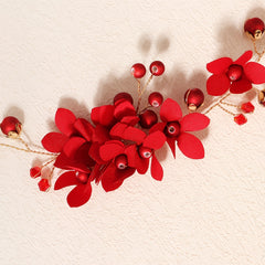 Red Pearl Flower Hairband Headband Party Favor Decorations