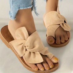 Stylish Non Slip Bowknot Flat Sandals Women's Slippers
