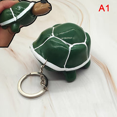 Tortoise Keychain Head Popping Squishy Squeeze Toy