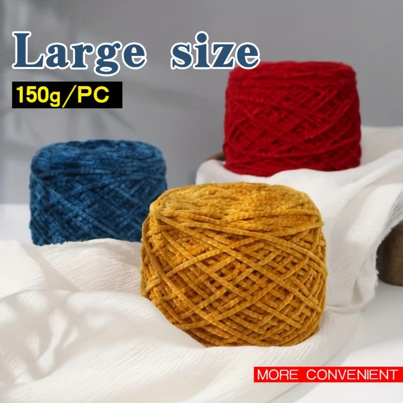 Soft Chenille Flannel Yarn Blanket Velvet Yarn for DIY Craft 150g