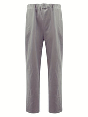 Straight Leg Elastic Waist Casual Pants for Women