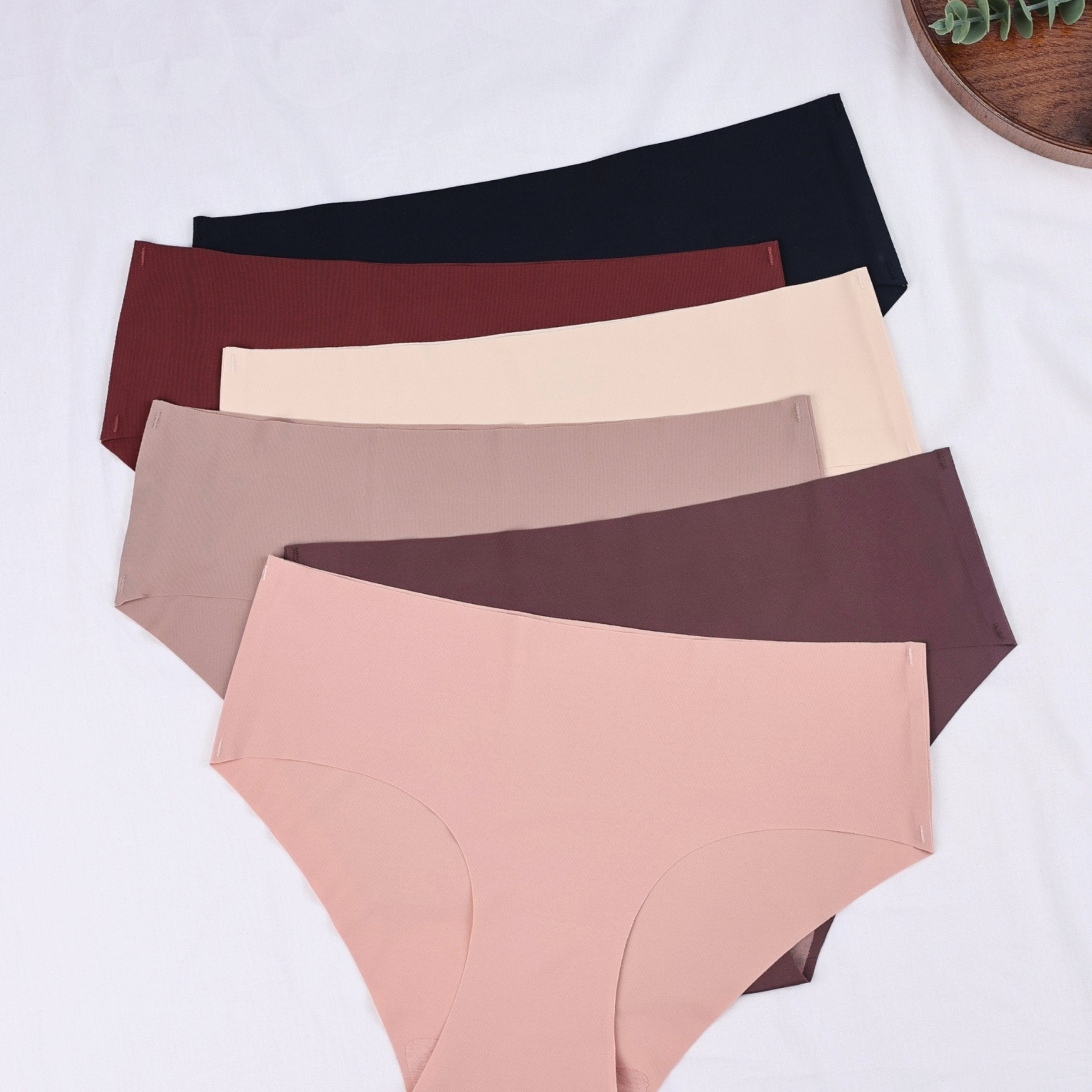 6pcs Seamless Stretchy Briefs Comfy Women's Panties