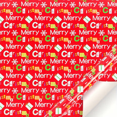 Christmas Designs Gift Wrap Roll - Multiple Elements - 71 X 50