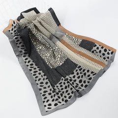 Men's Leopard Spotted Square Scarf for Daily Style