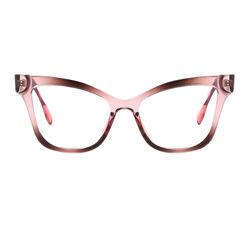 Cat Eye Oversized Spectacles Lenses Light Blocking Glasses Square Frame