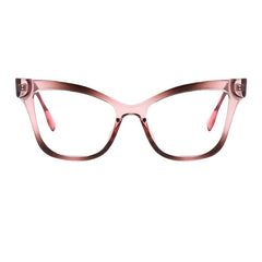 Cat Eye Oversized Spectacles Lenses Light Blocking Glasses Square Frame