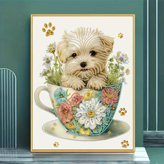 Small Dog Pattern Cup Diamond Painting Kit DIY 5D Diamond Art