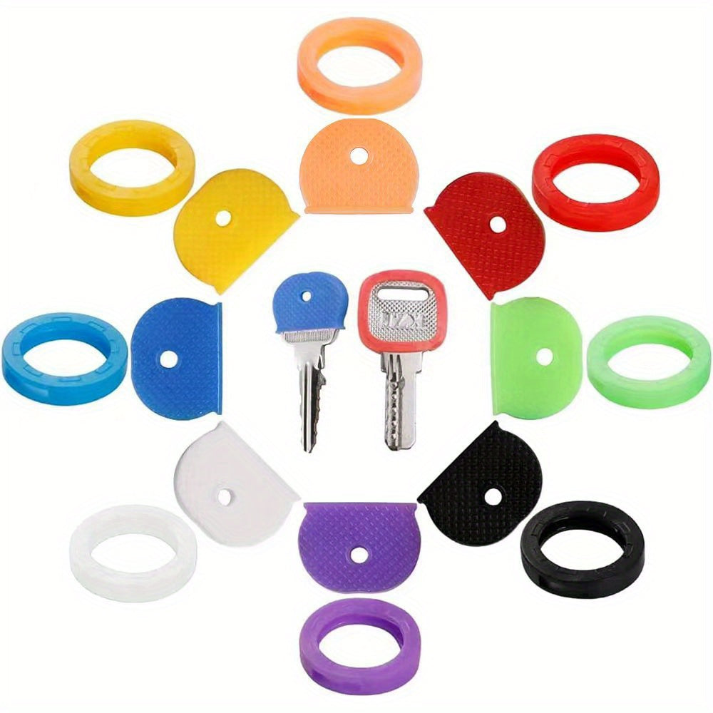 16pcs Coded Key Rings for Easy Organization