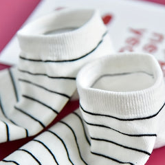 5 Pairs Striped Ankle Socks Lightweight Sports Women's Stockings