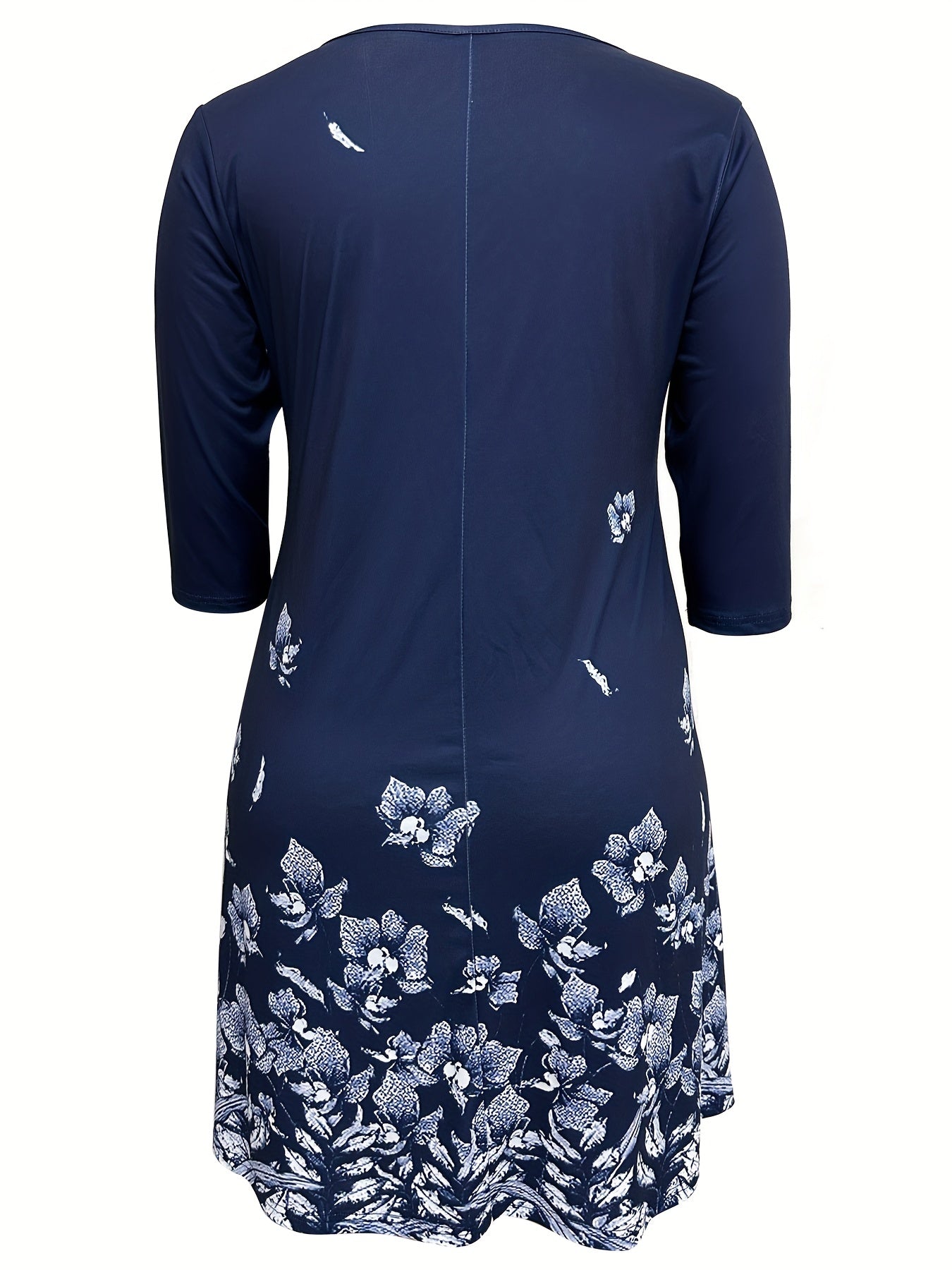 Floral Print Half Sleeve Casual Dress
