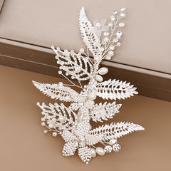 Silvery Wedding Hair Accessories Faux Pearl Hairgrips Clips Crystal