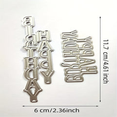 2pcs Happy Birthday Die Cutting DIY Scrapbooking Embossing Tools