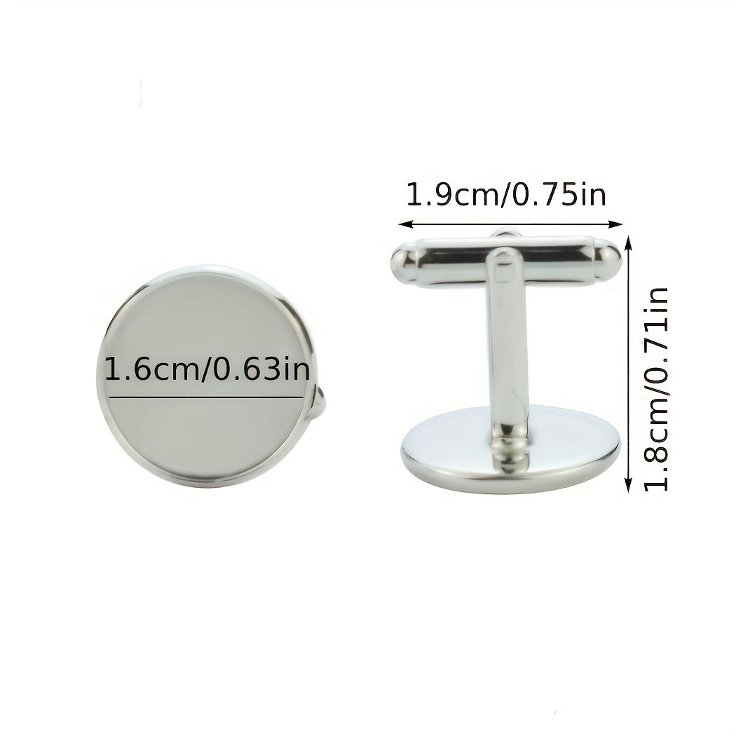 Men's Letter C Silver Cufflinks for Shirt Wedding