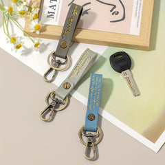 5pcs Retro PU Leather Keychain for Car Keys Backpacks Wallets