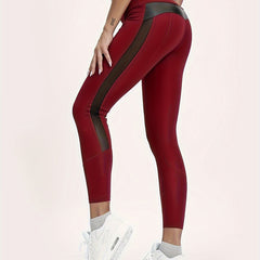 Mesh Breathable High Stretch Yoga Leggings High Waist Sports Leggings