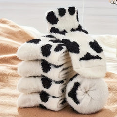 Teen's Non-slip Winter Thermal Plush Sleep Socks