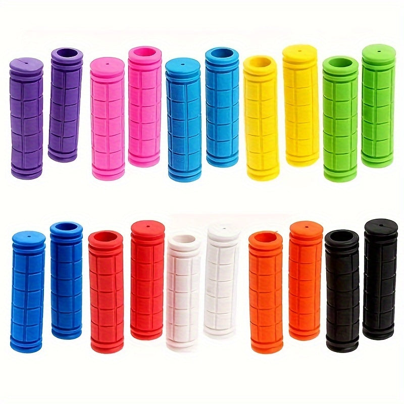2pcs Colorful Fixed Gear Bike Handlebar Cover Soft Rubber Grip Stopper