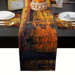 Autumn National Forest Park Table Runner 13x72 Inch