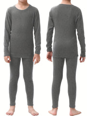 Kids Thermal Underwear Set Ski Boys Girls Fleece