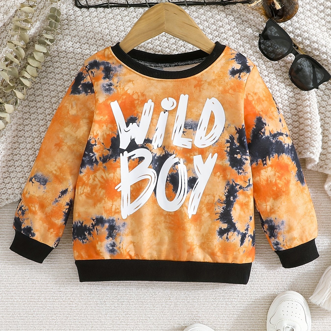 Boy's WILD BOY Printed Crew Neck Long Sleeve Sweatshirt