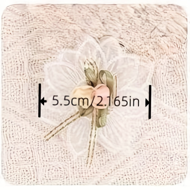 10pcs Lace Fabric Flower Butterfly Craft Decoration Sewing Supplies DIY