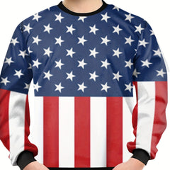 Kid's Star & Stripe Pattern Sweatshirt Unisex Pullover