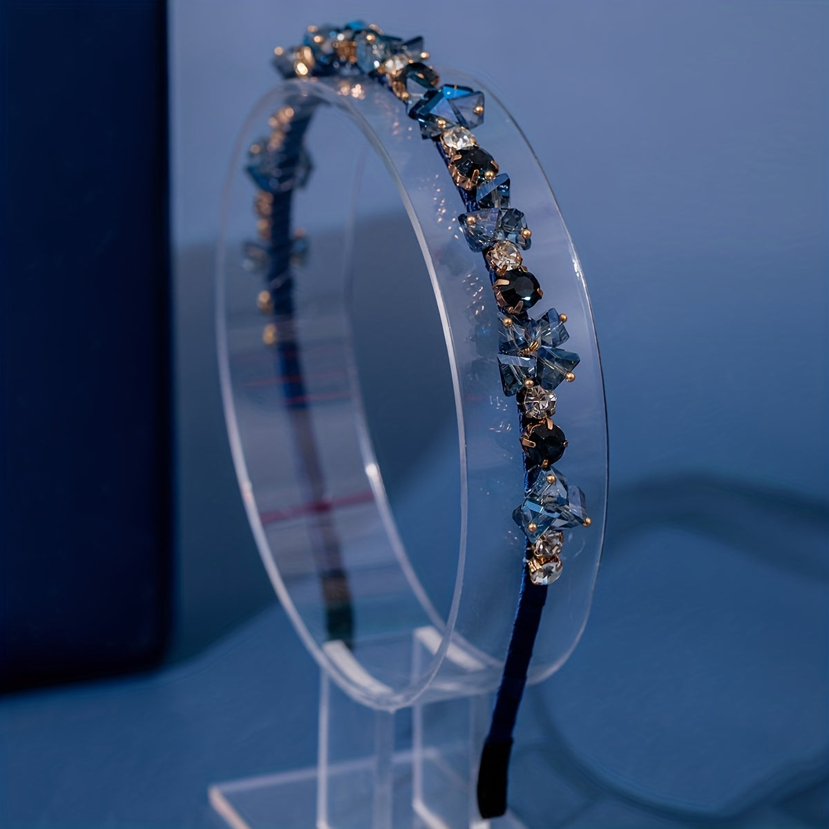 Girls Dark Rhinestone Hair Hoop Princess Accessories