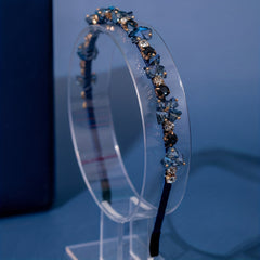 Girls Dark Rhinestone Hair Hoop Princess Accessories