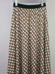 Geometric Print High Waist Skirt - Women's Casual Skirt