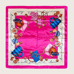 Chic Square Scarf for Women Satin Shawl