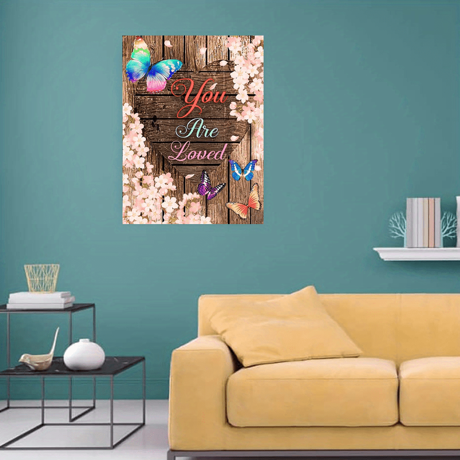 Colorful Butterfly Love Canvas Painting