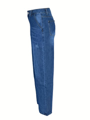 Baggy Loose Fit Straight Jeans Women's Denim Pants